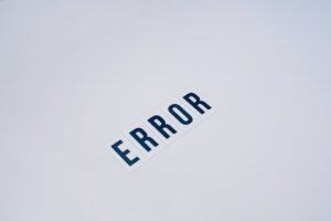 important advice about recurring errors